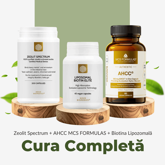 Cura Completă — Zeolit Spectrum + AHCC MCS FORMULAS + Biotina Lipozomală - Doctor Cip - Corpul tău îți va mulțumi!