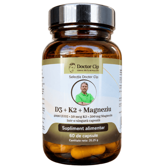 Vitamina D3+K2+Magneziu Selectia Doctor Cip - Doctor Cip - Corpul tău îți va mulțumi!